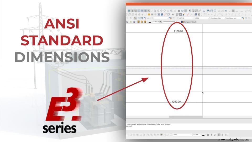 E3.series 2021: бесшовное применение стандартов ANSI к тексту размеров