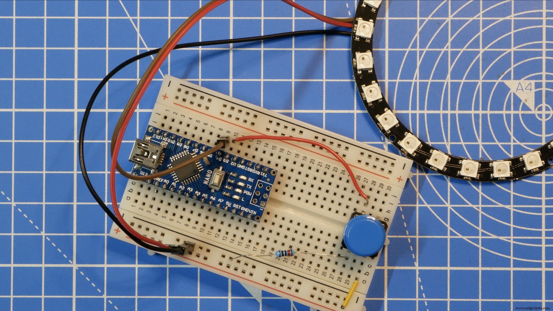 Pixel Chaser: игра на один тап с NeoPixel Ring и Arduino Nano