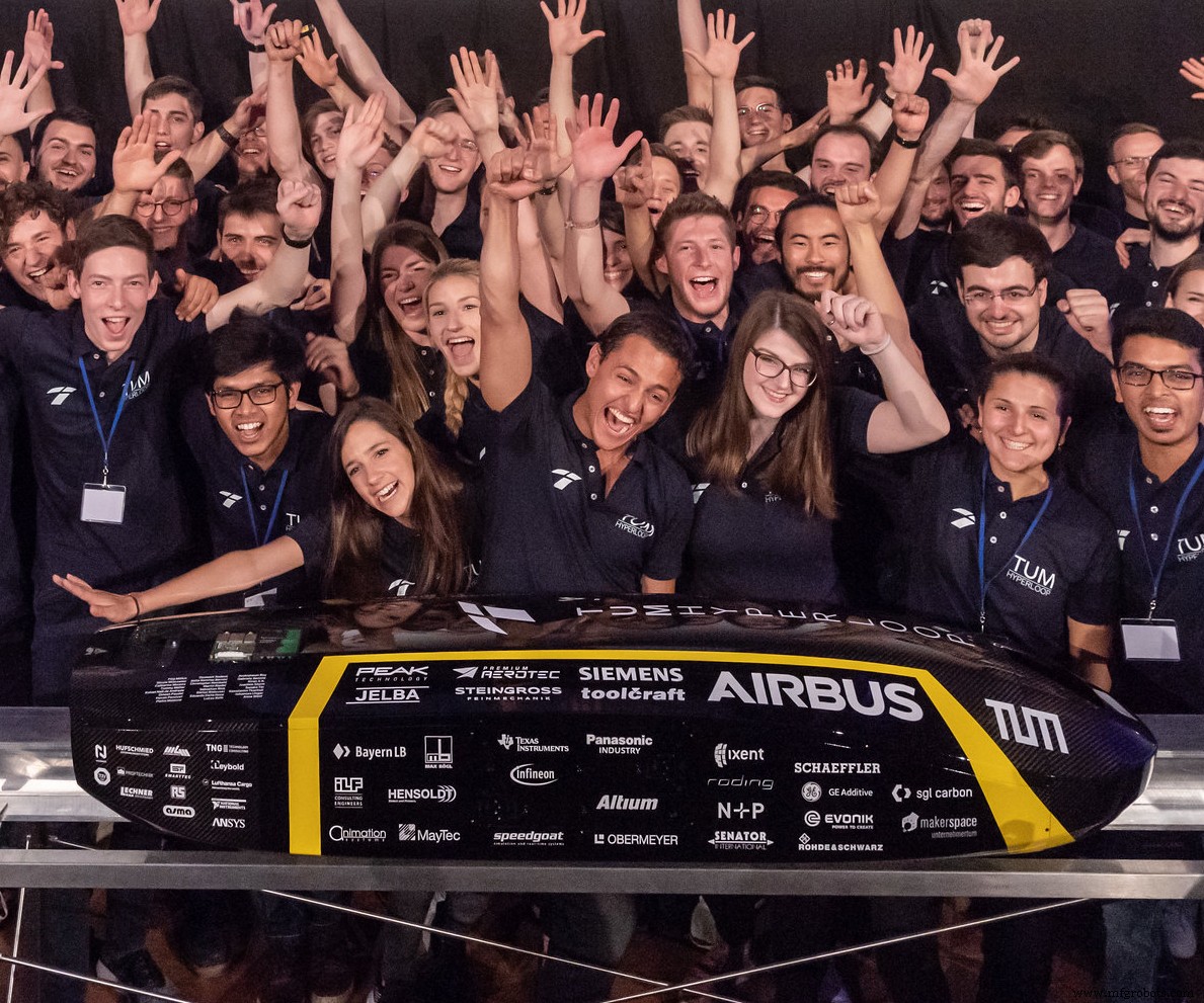 Команда TUM побила рекорд скорости на соревновании SpaceX Hyperloop Pod Competition