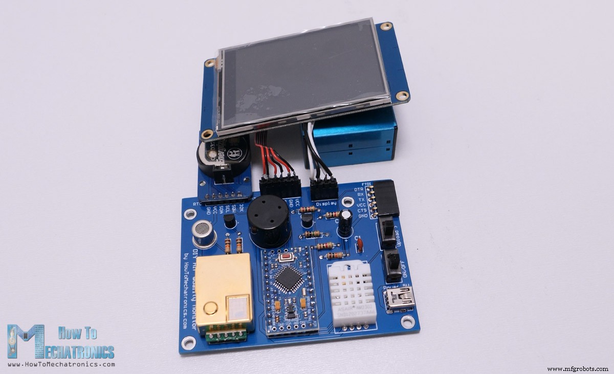 Сборка DIY монитора качества воздуха: PM2.5, CO2, VOC, озон, температура и влажность на Arduino