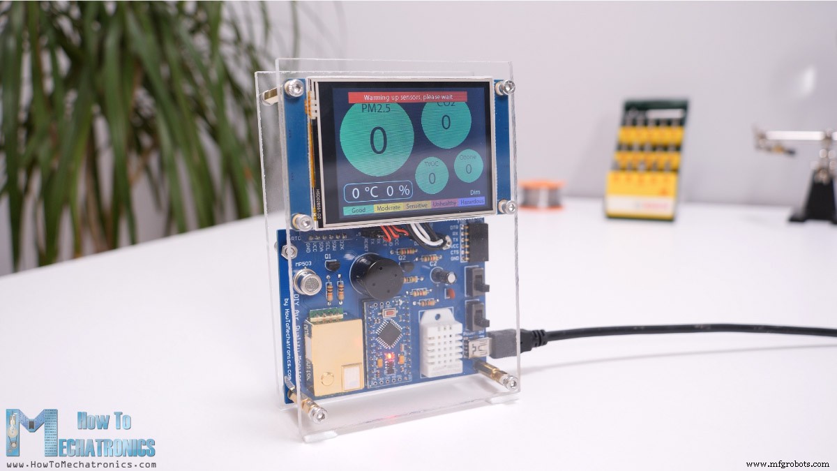 Сборка DIY монитора качества воздуха: PM2.5, CO2, VOC, озон, температура и влажность на Arduino