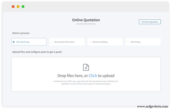 Быстрые, точные котировки ЧПУ-обработки от RapidDirect — упростите свой производственный процесс