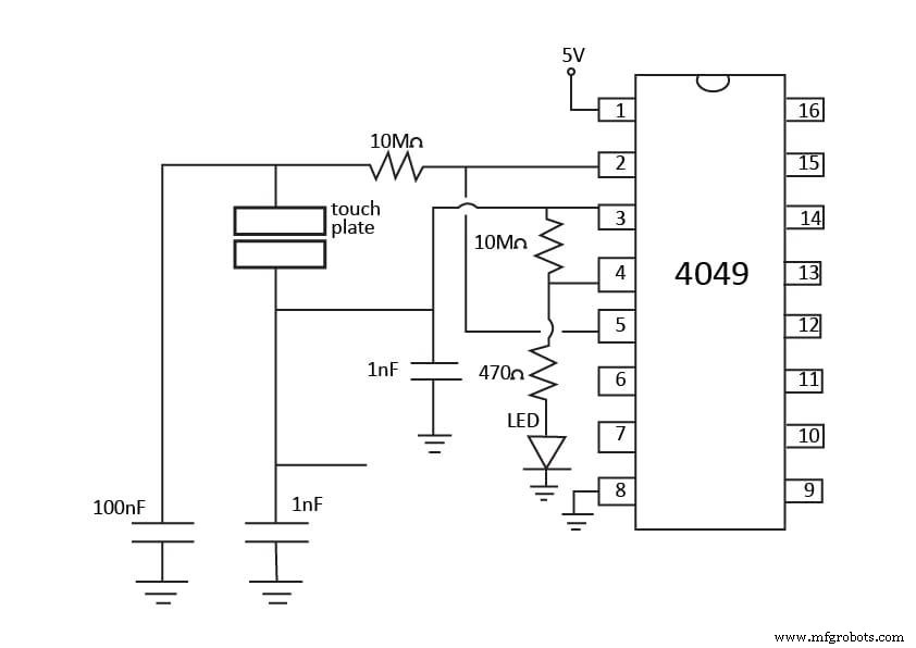 CD4049 CMOS Hex Inverter: характеристики, распиновка, схемы и практическое применение