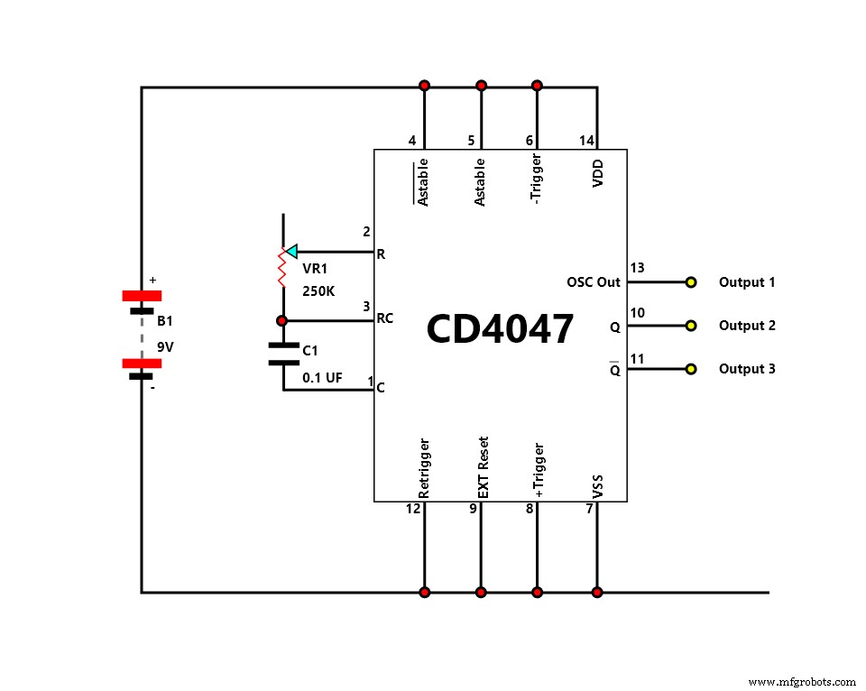 Микросхема CD4047: мастерство моностабильного и астабильного мультивибраторов