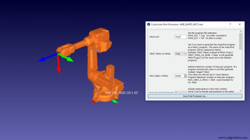 Как использовать редактор постпроцессора для симуляций CNC и роботов